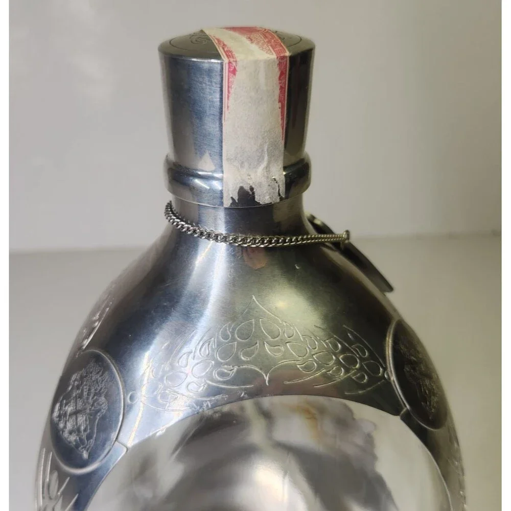 Haig Royal Holland Pewter Overlay Glass Pinch Empty Whisky Bottle Decanter